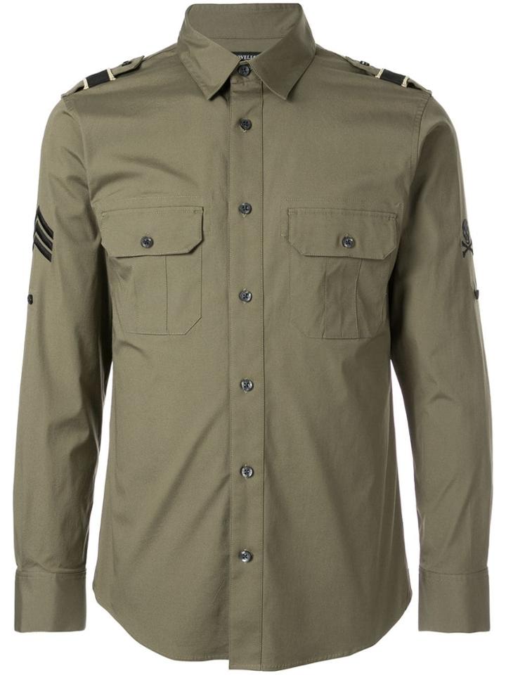 Loveless Shoulder Tab Shirt - Brown
