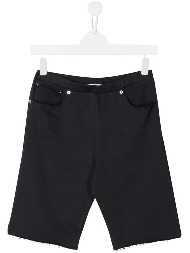 Douuod Kids Teen Rivet Detail Shorts - Blue