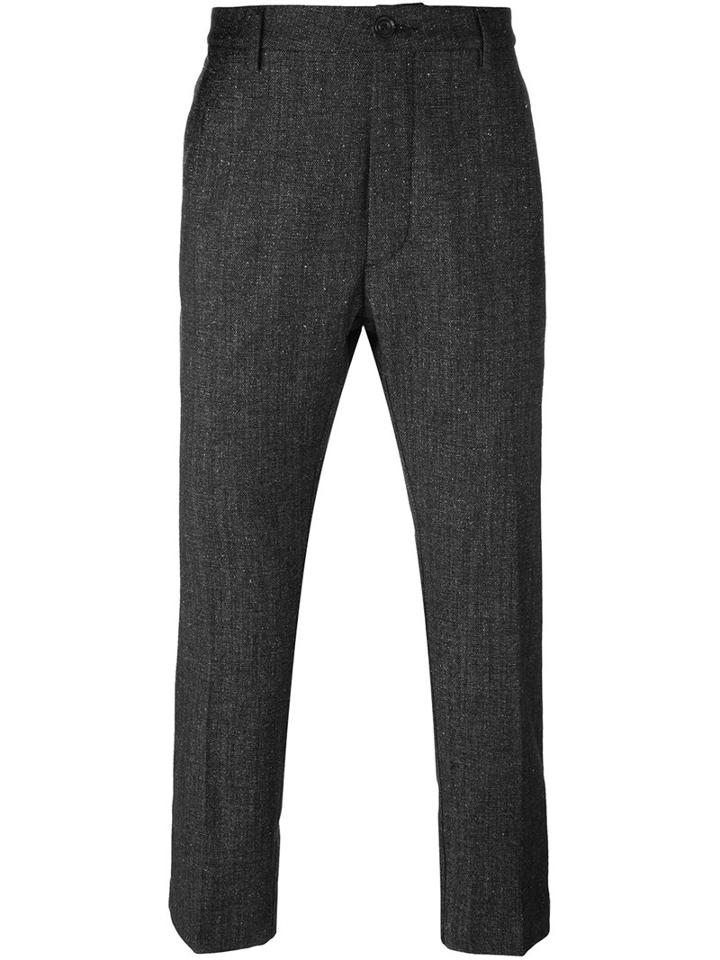Pence Front Pleat Trousers, Men's, Size: 46, Black, Silk/spandex/elastane/virgin Wool