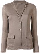 Cruciani - Blazer Style Cardigan - Women - Linen/flax - 46, Brown, Linen/flax