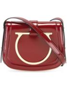 Salvatore Ferragamo 'sabine' Crossbody Bag, Women's, Red, Metal/calf Leather