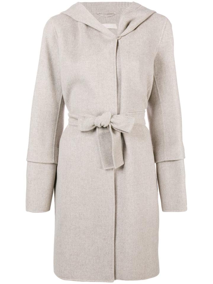 's Max Mara Hooded Midi Coat - Neutrals