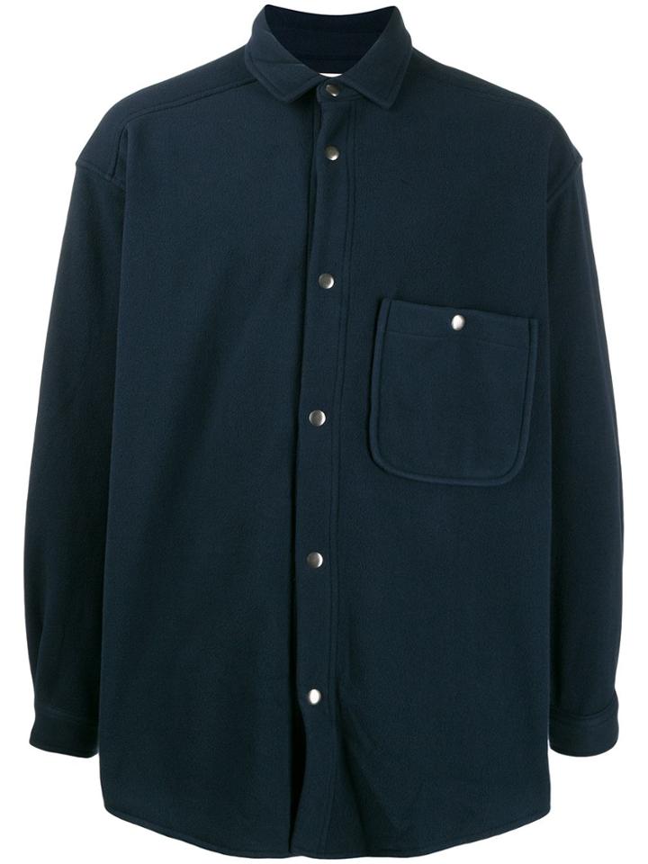 Ymc Pocket-detail Oversized Shirt - Blue