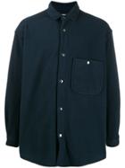 Ymc Pocket-detail Oversized Shirt - Blue