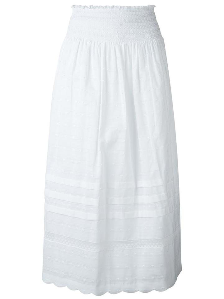 Red Valentino 'jupe' Skirt, Size: 44, White, Cotton/polyester