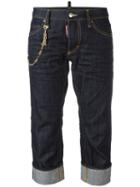 Dsquared2 Boyfriend Cropped Jeans, Women's, Size: 36, Blue, Cotton