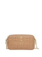 Burberry Quilted Check Lambskin Camera Bag - Neutrals