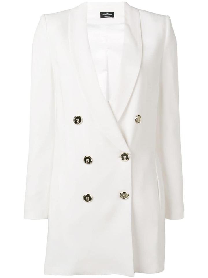 Elisabetta Franchi Tuxedo Mini Dress - White