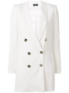 Elisabetta Franchi Tuxedo Mini Dress - White