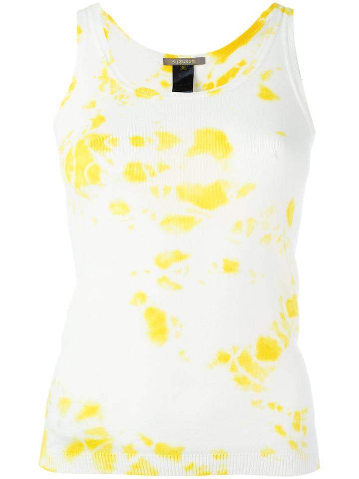 Suzusan Tie-dye Print Top, Women's, Size: Medium, White, Cotton/modal