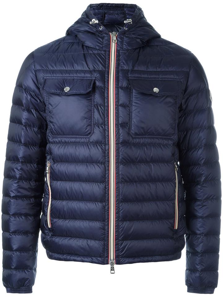 Moncler Douret Padded Jacket, Men's, Size: 4, Blue, Feather Down/polyamide