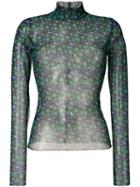 Henrik Vibskov Floral Print Mesh Top - Green
