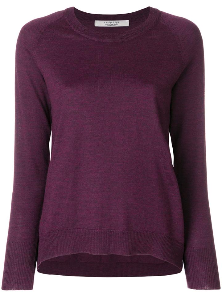 La Fileria For D'aniello Round Neck Jumper - Pink & Purple