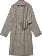 Gucci Wool Coat With Detachable Scarf - Neutrals