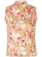 Christian Dior Pre-owned Floral Turtleneck Vest - Yellow