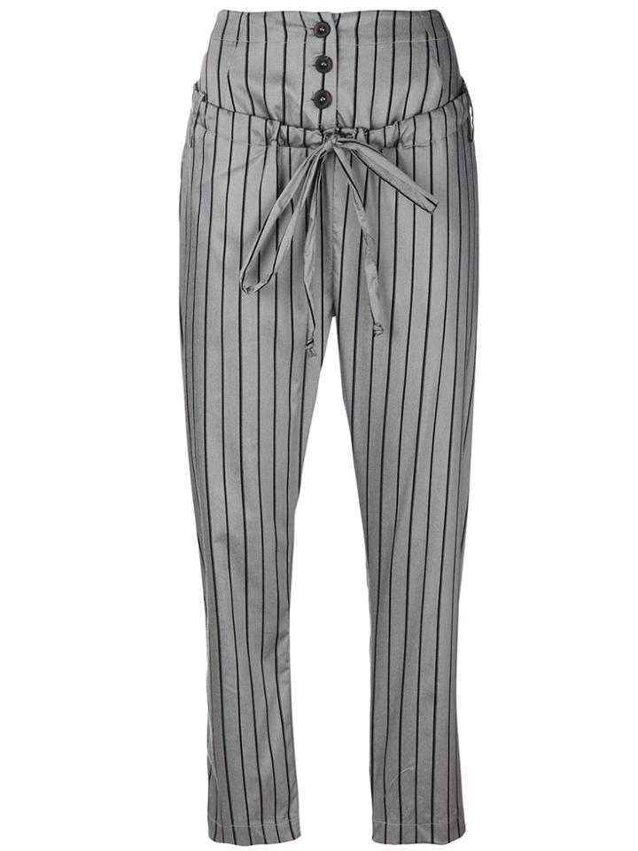 Lost & Found Ria Dunn Layered Cropped Trousers - Grey