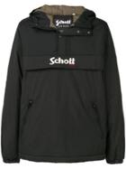 Schott Hooded Lightweight Jacket - Black