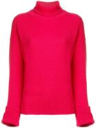 Lamberto Losani Turtleneck Sweater - Pink & Purple