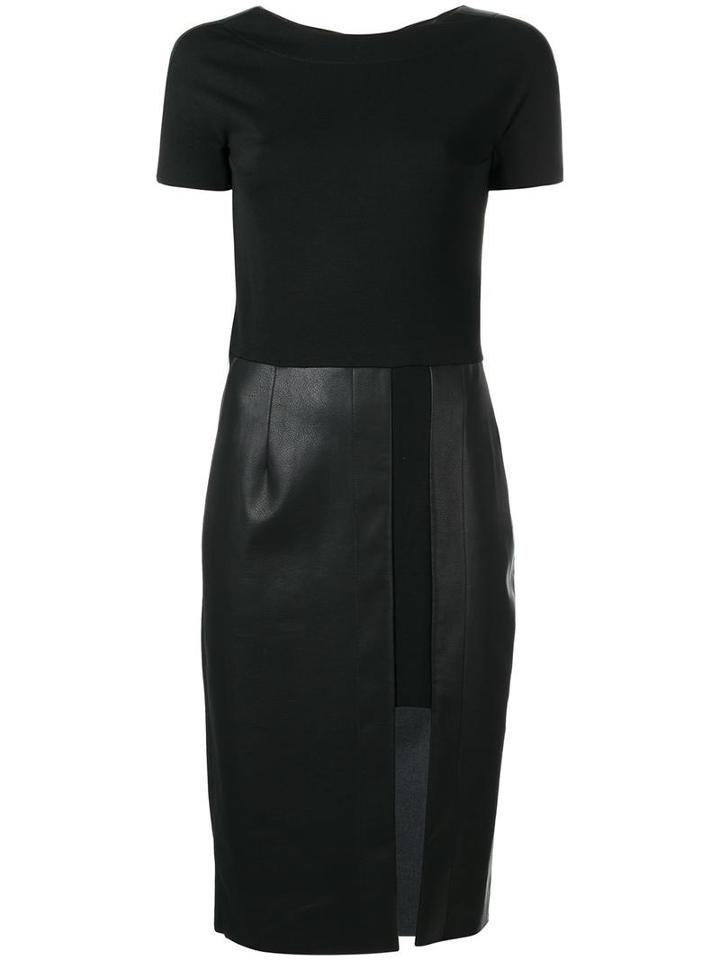 Twin-set Paneled Dress, Women's, Size: Medium, Black, Viscose/polyurethane Resin