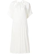 Maison Margiela Pleated Cut-out Dress - White
