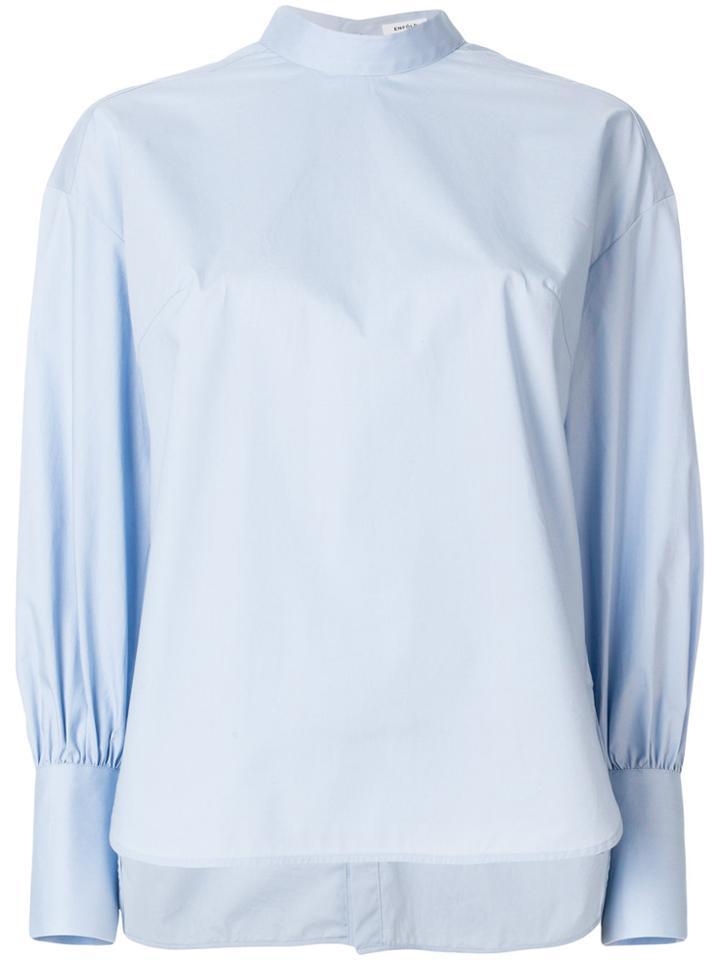 Enföld Round Neck Blouse - Blue