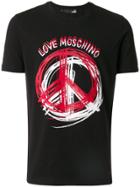 Love Moschino Peace Logo T-shirt - Black