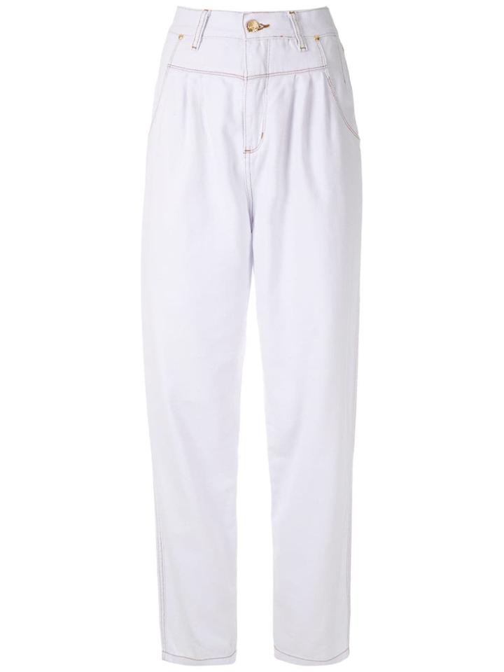 Amapô Pleated Jeans - White