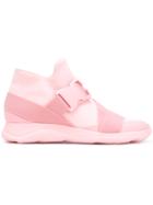 Christopher Kane Safety Buckle Hi-top Sneakers - Pink & Purple