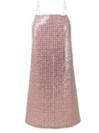 Adam Selman Sequin Embellished Slip Dress, Women's, Size: 4, Pink/purple, Silk/rayon/polyester/sequin