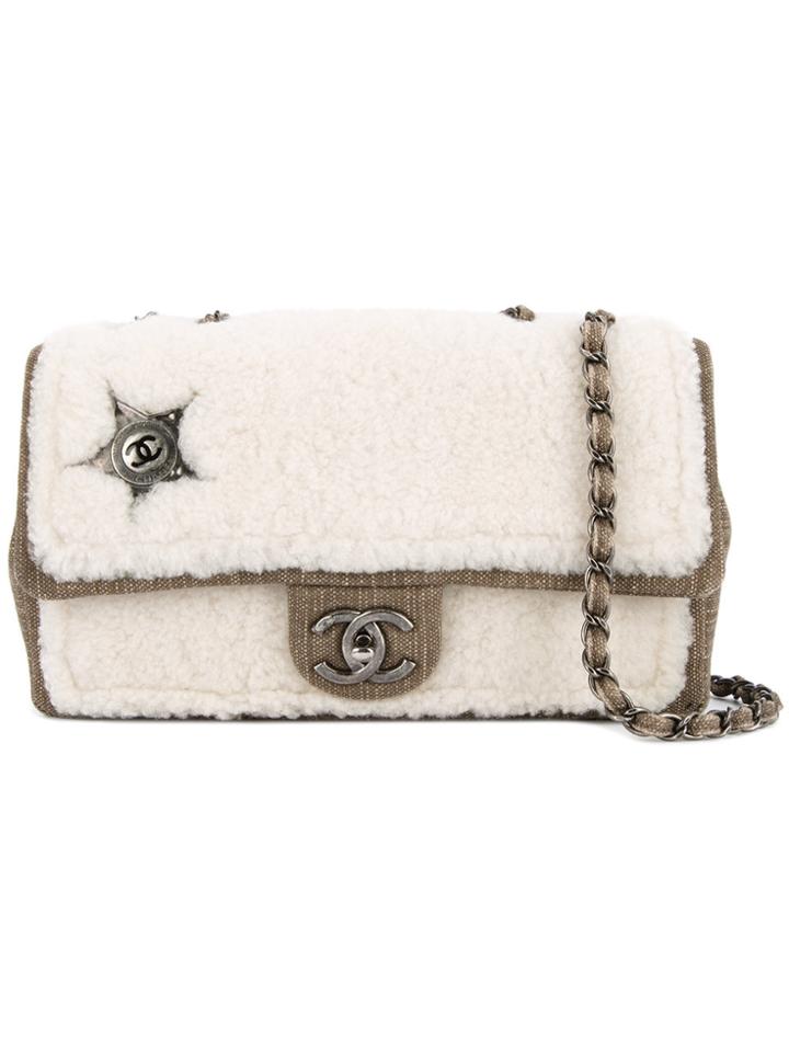 Chanel Vintage Double Chain Shoulder Bag - Brown