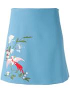 Vivetta 'melo' Embroidery Skirt, Women's, Size: 42, Blue, Viscose/polyamide/virgin Wool/polyester