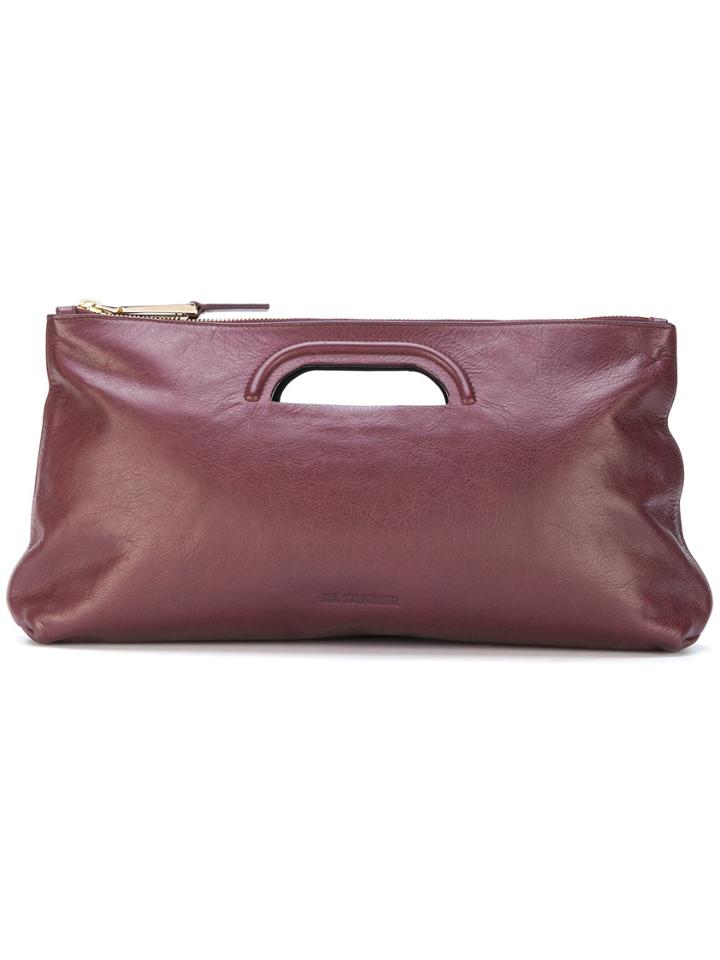 Jil Sander Vintage Top Zip Clutch - Pink & Purple