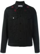 Givenchy Star Appliqué Denim Jacket, Men's, Size: Large, Black, Cotton