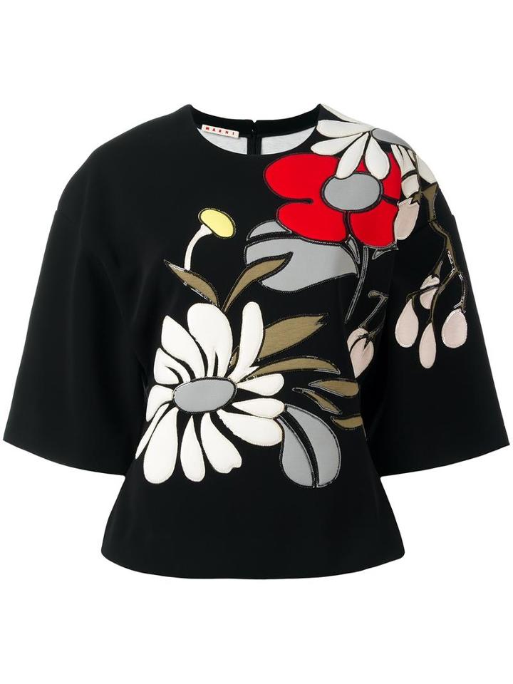 Marni Madder Print Sweatshirt, Women's, Size: 38, Black, Viscose