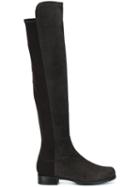 Stuart Weitzman Contrast Front Thigh High Boots