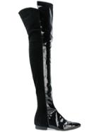 Versace Vintage Over The Knee Boots - Black
