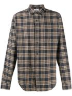 Closed Check Flannel Shirt - Brown
