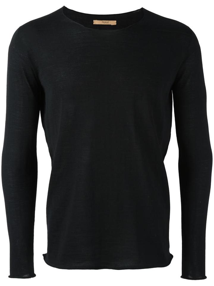 Nuur Crew Neck Jumper, Men's, Size: 46, Black, Merino