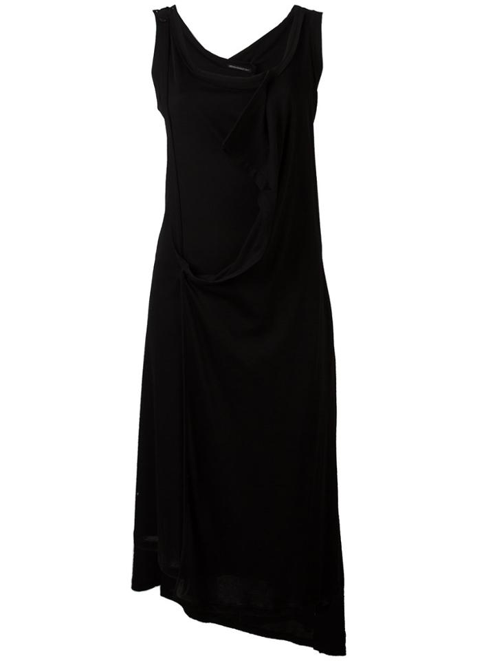 Yohji Yamamoto Layered Midi Tank Dress - Black