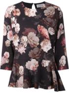 Preen By Thornton Bregazzi 'retta' Floral Print Top, Women's, Size: Large, Black, Spandex/elastane/viscose
