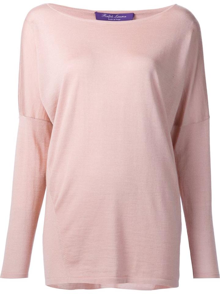 Ralph Lauren - Boat Neck Jumper - Women - Silk/cashmere - S, Pink/purple, Silk/cashmere
