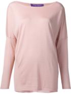 Ralph Lauren - Boat Neck Jumper - Women - Silk/cashmere - S, Pink/purple, Silk/cashmere