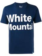 White Mountaineering Logo Printed T-shirt, Men's, Size: 2, Blue, Cotton