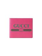 Gucci Gucci Print Leather Bi-fold Wallet - Pink