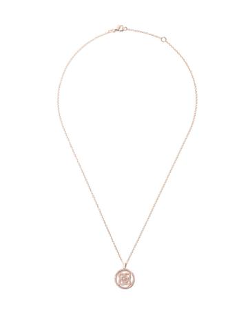 De Beers 18kt Rose Gold Enchanted Lotus Openwork Medal Diamond