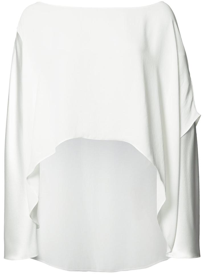 Peter Cohen High Low Hem Blouse, Women's, Size: Xs, White, Polyester