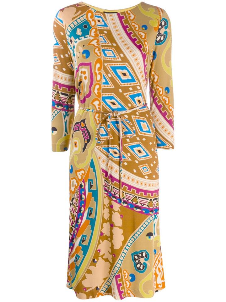 Etro Printed Dress - Yellow