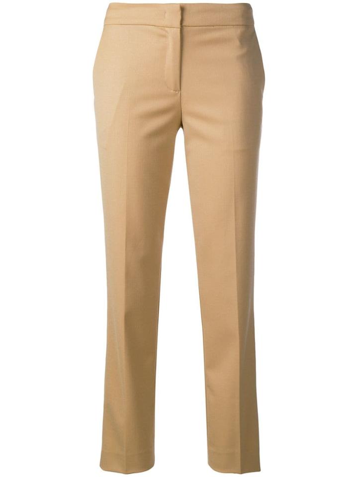 Twin-set Cropped Slim-fit Trousers - Nude & Neutrals