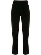 Chanel Pre-owned Cc Straight-leg Trousers - Black