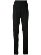 Saint Laurent - High Waist Tailored Trousers - Women - Cotton/wool - 40, Black, Cotton/wool